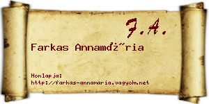 Farkas Annamária névjegykártya