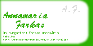 annamaria farkas business card