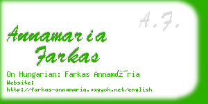 annamaria farkas business card